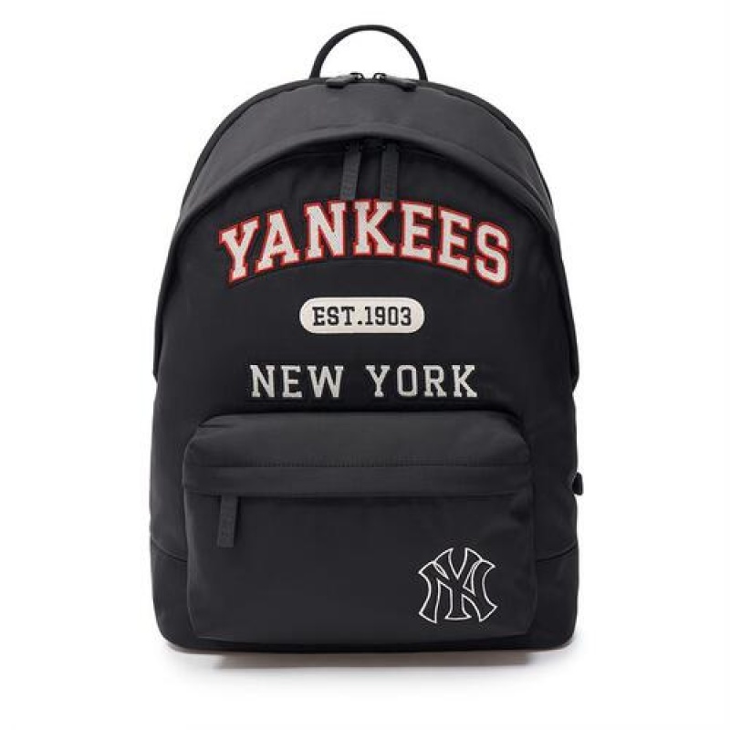 MLB Varsity Nylon Backpacks Black | USA_MLB79411