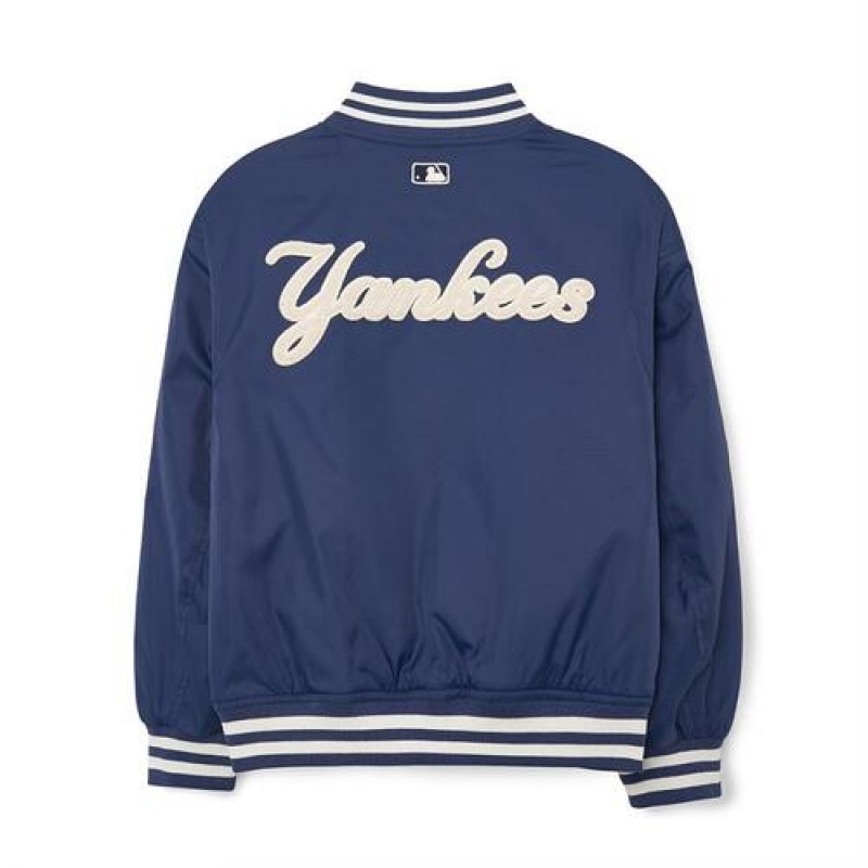 MLB Varsity Nylon Baseball Jp Outerwear Navy | USA_MLB42651