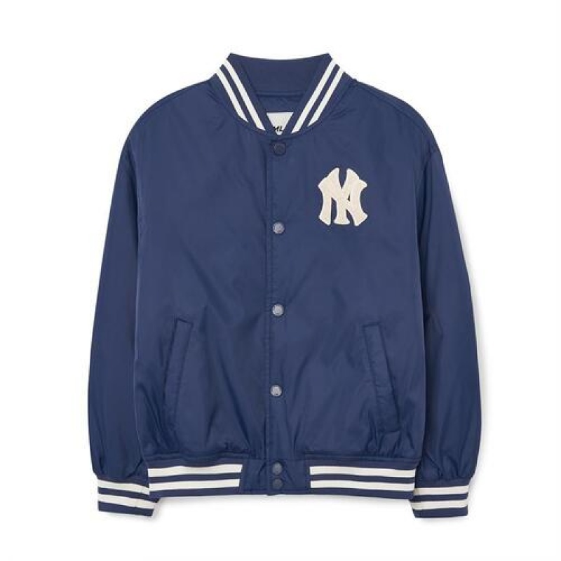 MLB Varsity Nylon Baseball Jp Outerwear Navy | USA_MLB42651