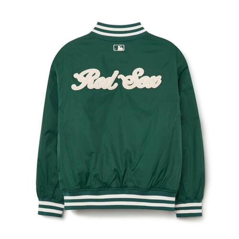 MLB Varsity Nylon Baseball Jp Outerwear Green | USA_MLB91733