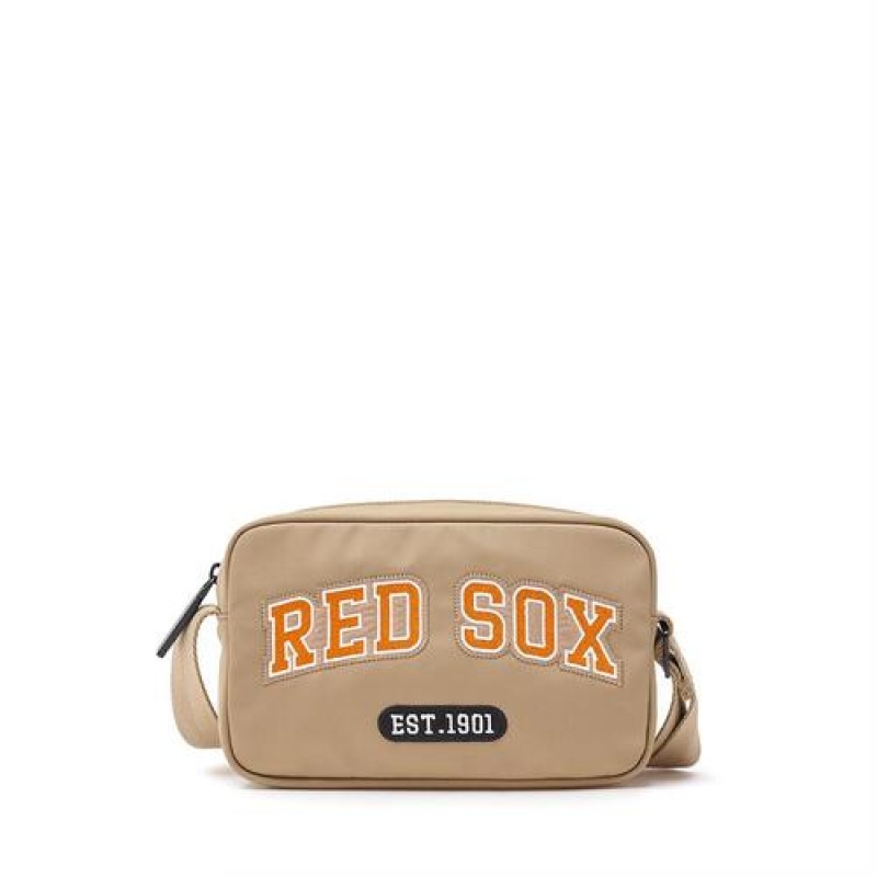 MLB Varsity Nylon Crossbody Bags Beige | USA_MLB51770