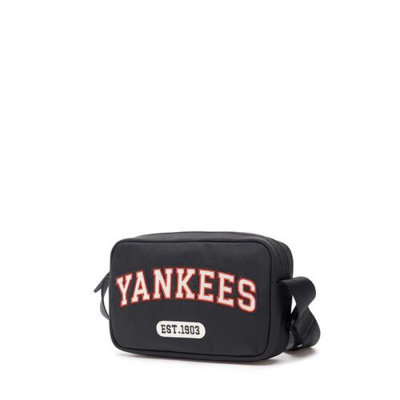 MLB Varsity Nylon Crossbody Bags Black | USA_MLB41703