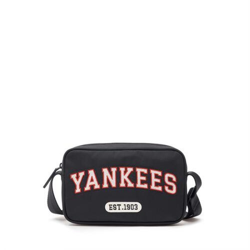 MLB Varsity Nylon Crossbody Bags Black | USA_MLB41703