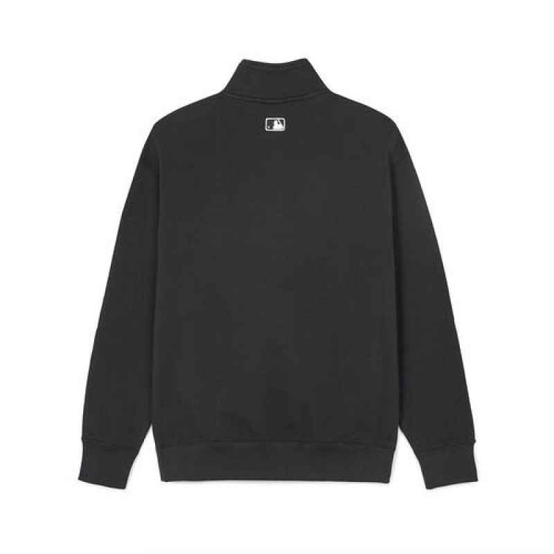 MLB Varsity Over Fit Half Zip Sweatshirts Black | USA_MLB26282