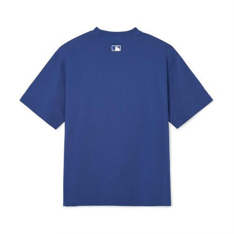 MLB Varsity Over Fit T Shirts Blue | USA_MLB12117