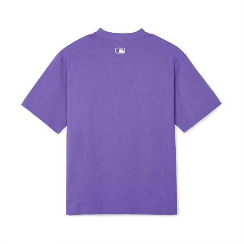 MLB Varsity Over Fit T Shirts Purple | USA_MLB13264