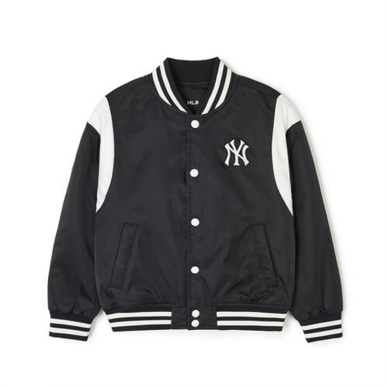 MLB Varsity Padding Jumper Outerwear Black | USA_MLB98828