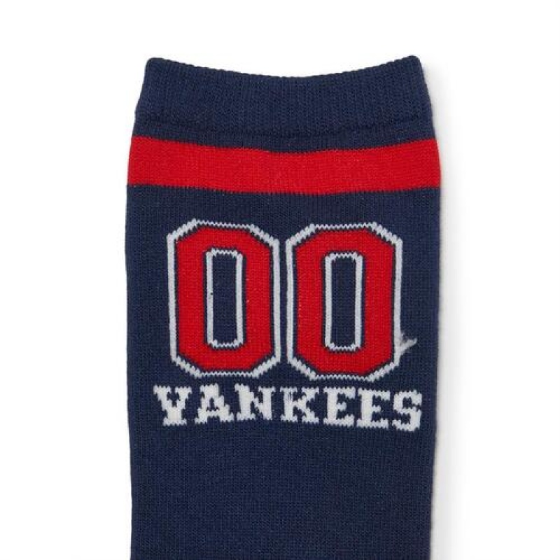 MLB Varsity Skate Socks Accessories Navy | USA_MLB82991