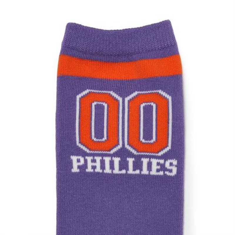 MLB Varsity Skate Socks Accessories Purple | USA_MLB54707