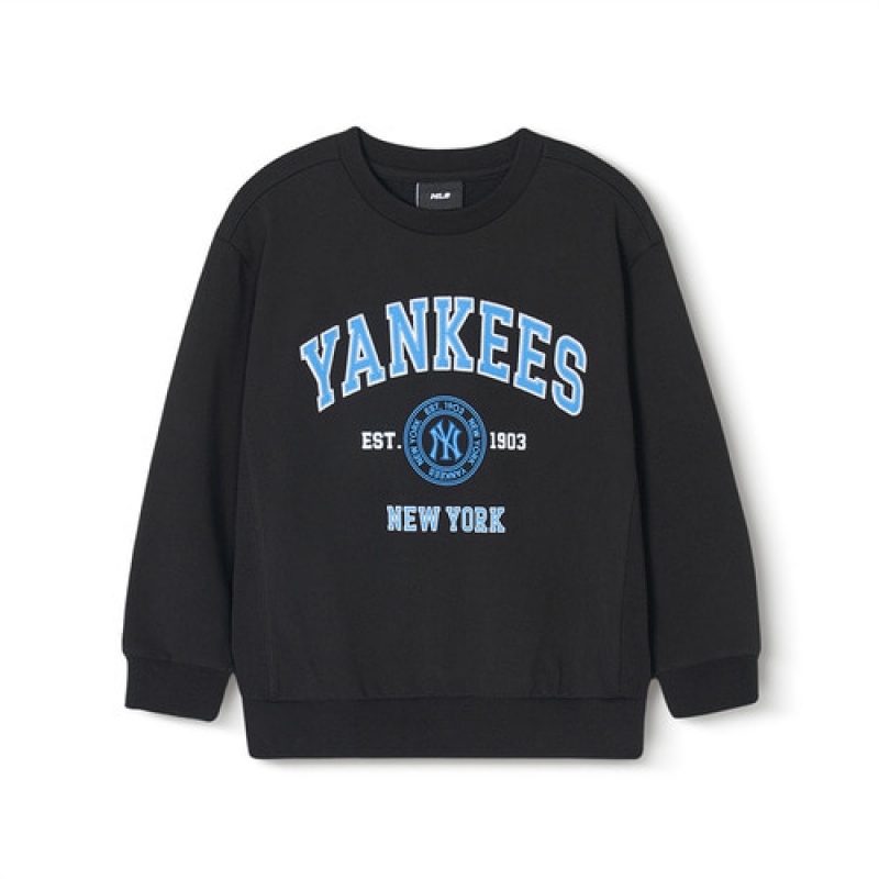 MLB Varsity Sweatshirt Tops Black | USA_MLB20837