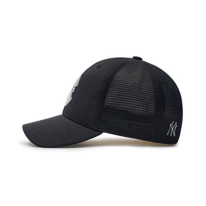 MLB Varsity Trucker Cap Black | USA_MLB68733