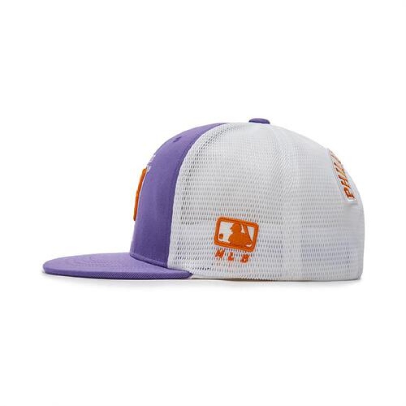 MLB Varsity Trucker Snapback Cap Purple | USA_MLB69293