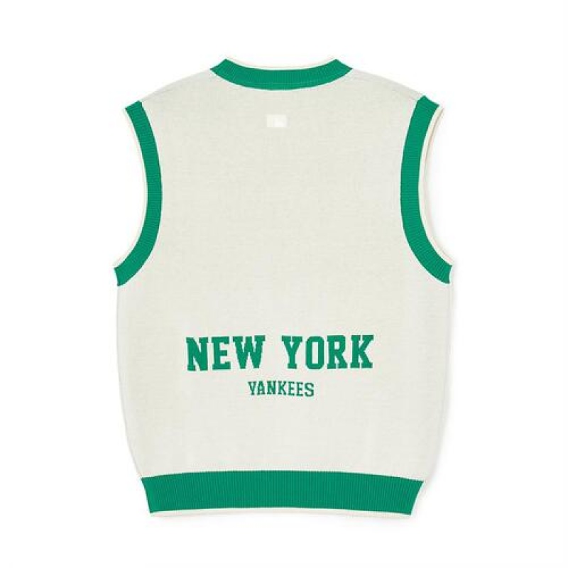 MLB Varsity Vest Sweaters White | USA_MLB46446