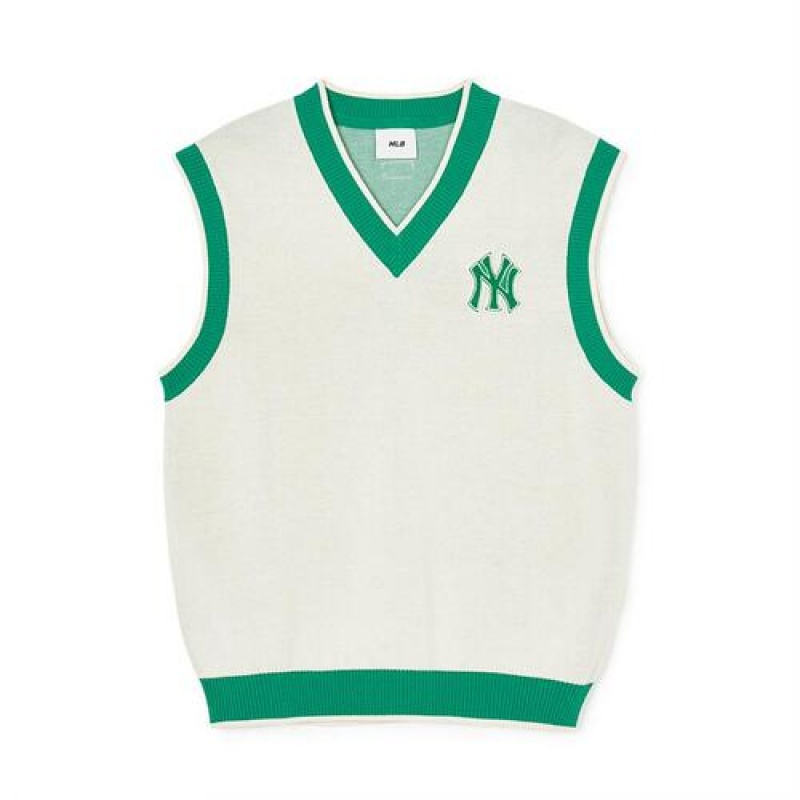 MLB Varsity Vest Sweaters White | USA_MLB46446