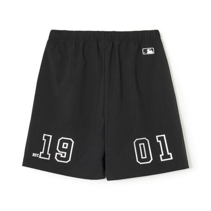 MLB Varsity Woven Shorts Bottoms Black | USA_MLB71790