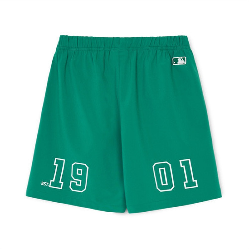 MLB Varsity Woven Shorts Bottoms Green | USA_MLB34036