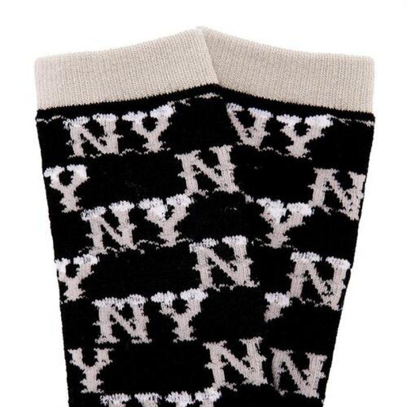 MLB Winter Monogram Board Socks Accessories Black | USA_MLB24136