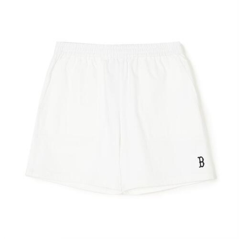 MLB Women`s Basic Cotton Touch 5.5in Woven Shorts Bottoms White | USA_MLB37802