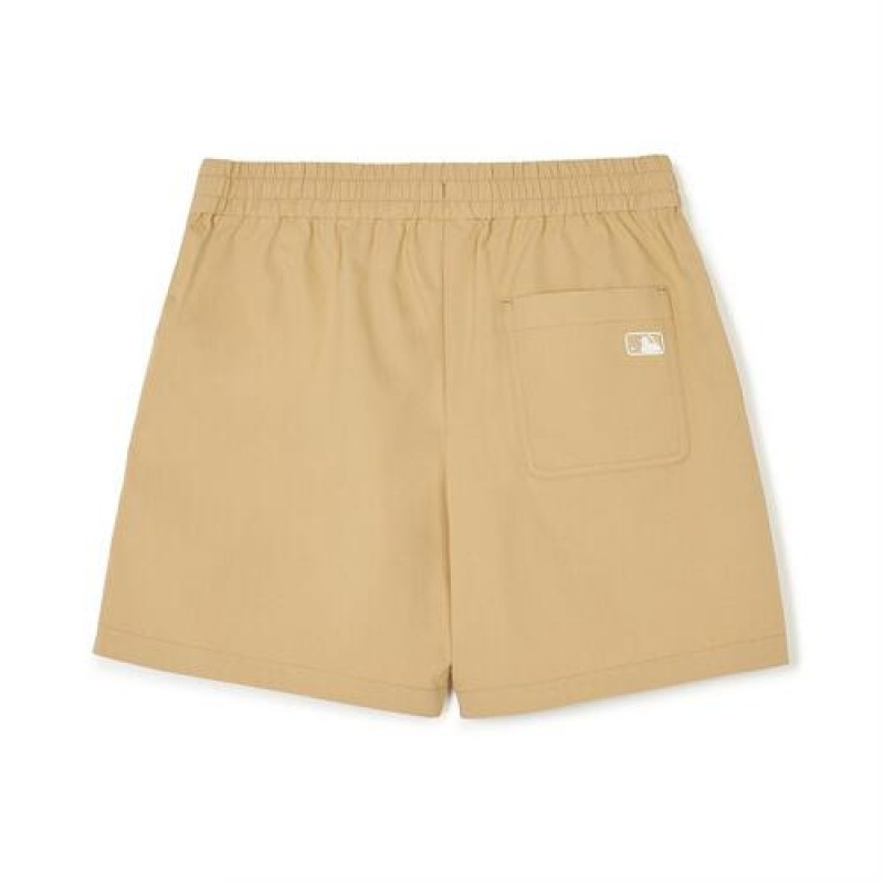 MLB Women`s Basic Cotton Touch 5.5in Woven Shorts Bottoms Yellow | USA_MLB15777