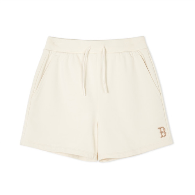 MLB Women`s Basic Small Logo 5in Shorts Bottoms White | USA_MLB47549