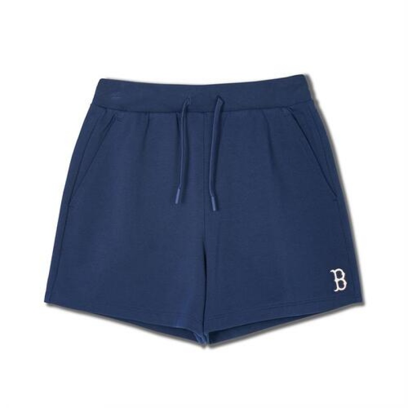 MLB Women`s Basic Small Logo 5in Shorts Bottoms Navy | USA_MLB13298