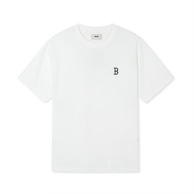 MLB Women`s Basic Small Logo Over Fit T Shirts White | USA_MLB74584