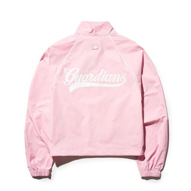 MLB Women`s Sportive Varsity Crop Windbreaker Outerwear Pink | USA_MLB16688