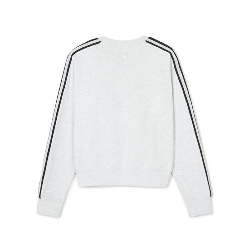 MLB Women`s Sportive Varsity Track Crop Sweatshirts White | USA_MLB16065