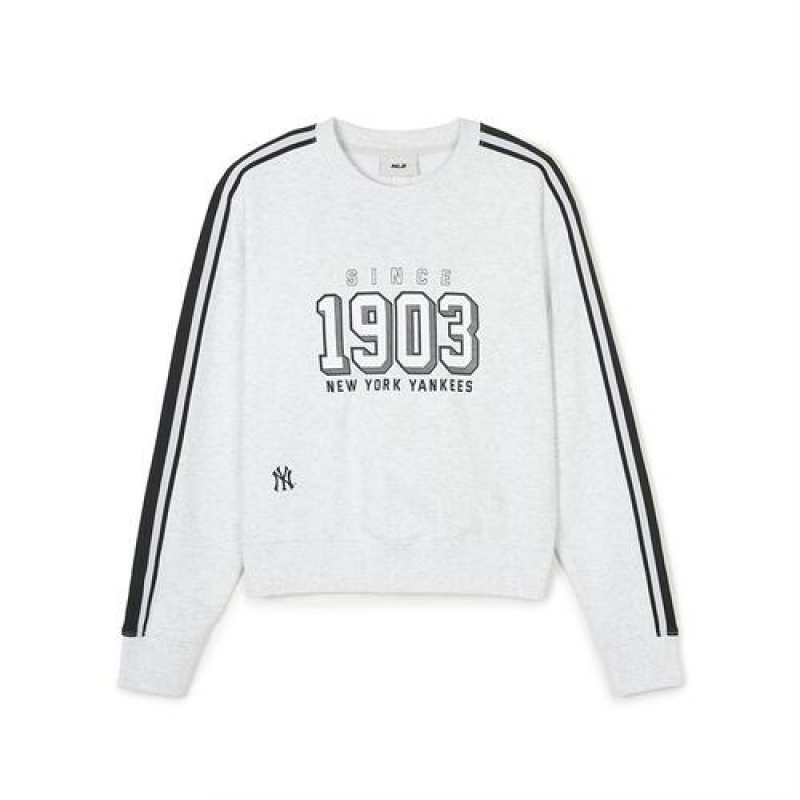 MLB Women`s Sportive Varsity Track Crop Sweatshirts White | USA_MLB16065