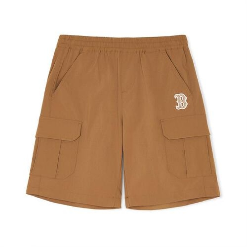 MLB Woven Cargo Shorts Bottoms Beige | USA_MLB84788