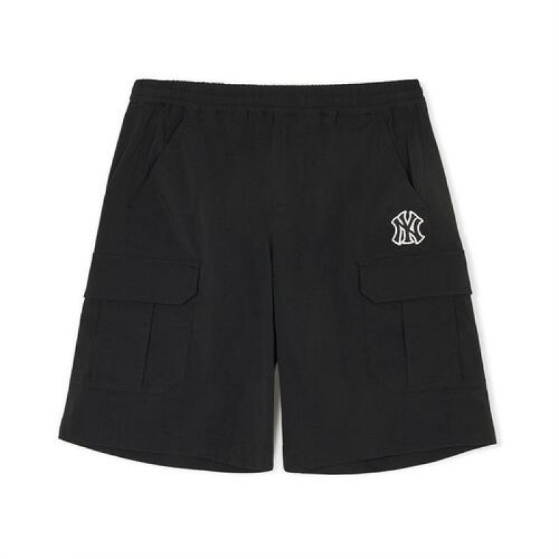 MLB Woven Cargo Shorts Bottoms Black | USA_MLB37502